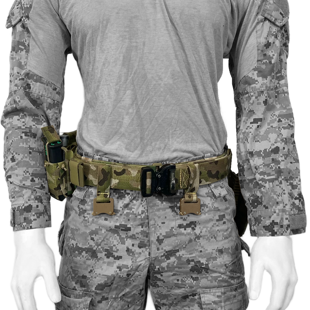 Camo Military Style Belt Camouflage on OD Web Belt NO 